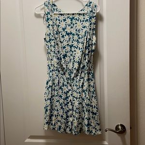 Floral Dress with Zip Up Shorts Underneath